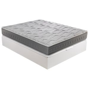 Colchão 90x190cm e sommier com arrumação ceramic plus branco montagem