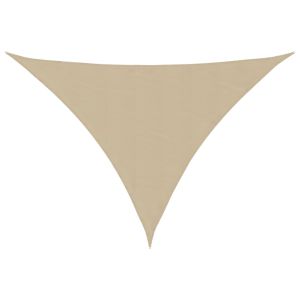 Para-sol estilo vela tecido oxford triangular 5x6x6 m bege