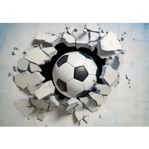 Papel de parede infantil futebol 3d 400x280 tnt fotomurais