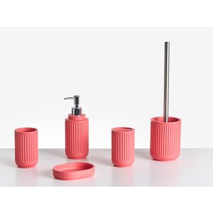 Conjunto de 5 acessórios para a casa de banho huarmey vermelho