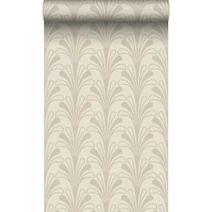 Origin papel de parede motivo art deco bege areia 50 x 900 cm