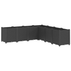 vidaXL vaso pp preto 160x160x53 cm
