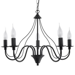 Candelabro minerva preto aço 60x80x60cm