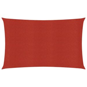 vidaXL toldo de vela rojo hdpe 160 g/m² 3x4 m