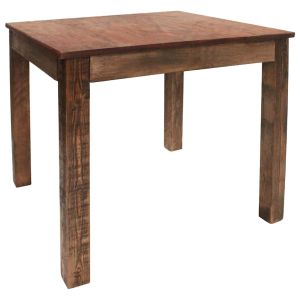 Mesa de jantar mistura de madeiras recicladas 82x80x76 cm wf236517