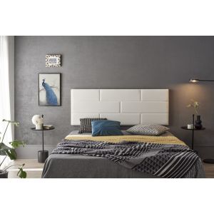 Cabecero 150 muro ladrillos de polipiel 152x57x5cm blanco