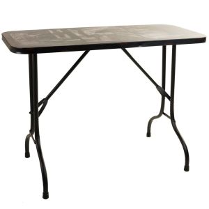 Mesa retangular de metal preto 100x47x75