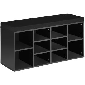 Sapateiro com banco, cabem 10 pares, 103,5 x 48 x 30 cm, preto