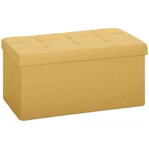 Banco de arrumação linho sintético, tecido não tecido color amarillo