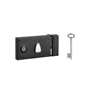 Serradura horizontal preta epóxi 140x85 mm thirard com trinco de meia-volta