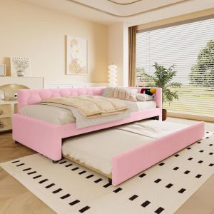 Banqueta conversível 90x200cm com cama auxiliar e 2 gavetas cinza