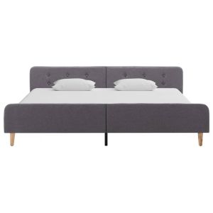 vidaXL estructura de cama de tela gris claro 180x200 cm