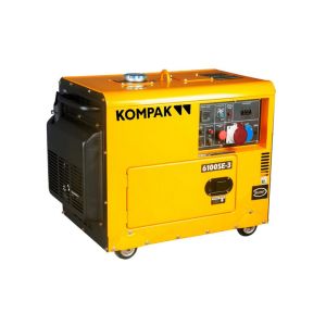 Gerador elétrico trifásico kompak k6100se-3 diesel à prova de som