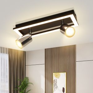 Nettlife luminária de teto negro gu10 32x13