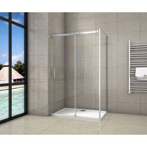Porta de duche correr frontal+painel lateral,(1022-1042)x(780-803)x1950mm