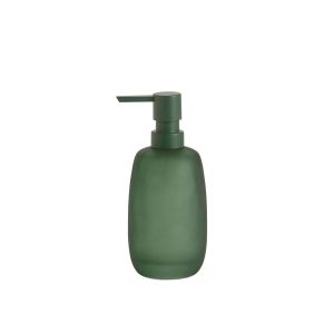 Dispensador de vidro verde fosco