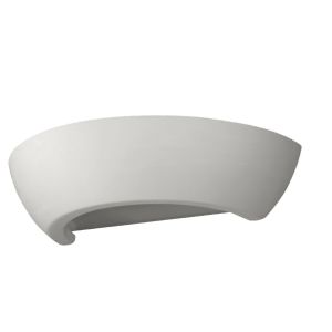 Lámpara de pared oskar 1 blanco cerámica/vidrio 34x8x16cm