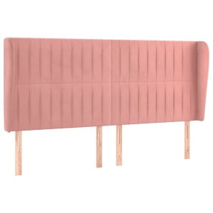 vidaXL cabecero con orejas de terciopelo rosa 203x23x118/128 cm