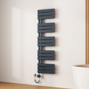 Emke toalheiro elétrico 1320x400 mm cinza antracite 600w Wi-Fi ipx4