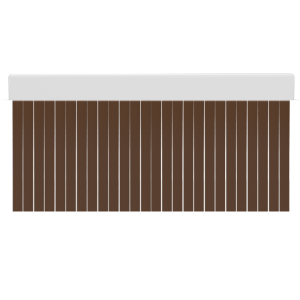 Cortina de porta PVC surca opaque brown / 120 x 220