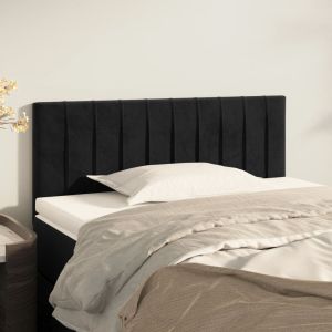 Cabeceira de cama veludo 80x5x78/88 cm preto ptob1166