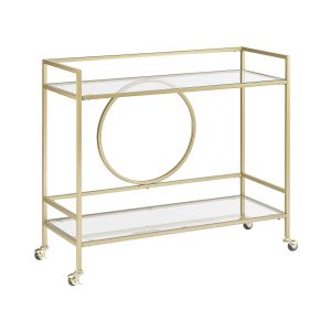 Carrinho de cozinha kerry metal dourado