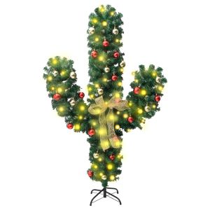 Cato de natal com suporte e LEDs PVC 180 cm verde