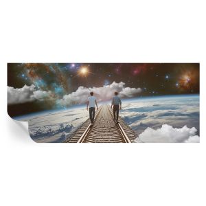 Papel de parede vinílico viagem espacial 250x104 tulup
