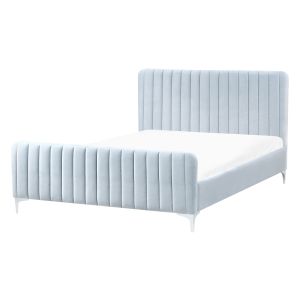 Cama veludo lunan 140 x 200 cm azul claro