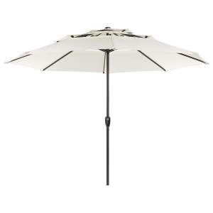 Guarda-sol de jardim 285 cm bibione creme claro