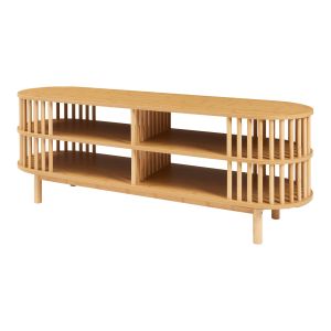 Móvel de tv - helloshop26 - 03_0010060 - bambu natural - 140x40x50 cm - 4 c