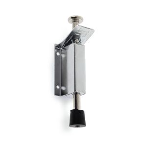 Rei | retentor de porta em aço | aço brilhante | 41x46x145 mm | inclui 4