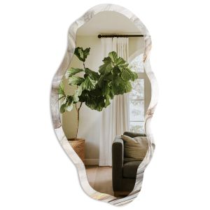 Espelho irregular decorativo 52x97-45x90 abstração de mármore tulup