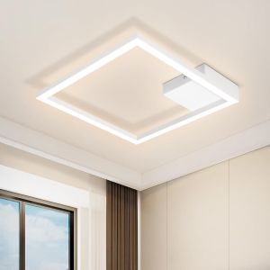 Plafon LED branco nettlife 12w moderno 3000k branco quente