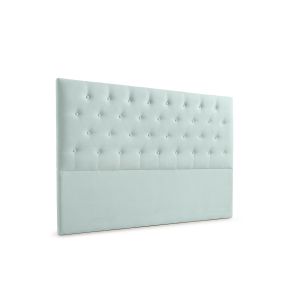 Cabeceira estofada ferrara aqualine 145x120x8 cm - verde água - moonia