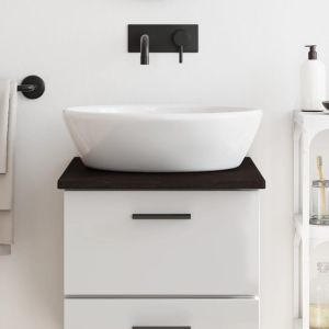 Bancada p/ wc 40x60x2 cm madeira tratada castanho-escuro ergft5558