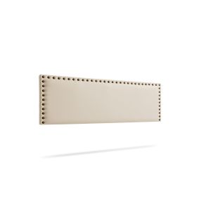 Cabeceira estofada modena pele sintética 145x55x8 cm - dourado - moonia