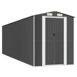 Abrigo de jardim 192x689x223 cm aço galvanizado antracite