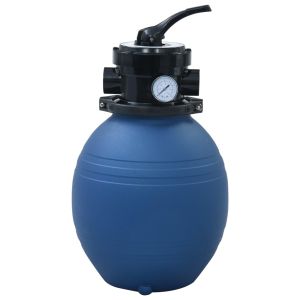 vidaXL filtro de areia para piscina com válvula de 4 posições azul 300 mm