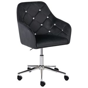 Cadeira home office veloria veludo preto