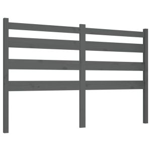 vidaXL cabecero de cama madera maciza de pino gris 186x4x100 cm