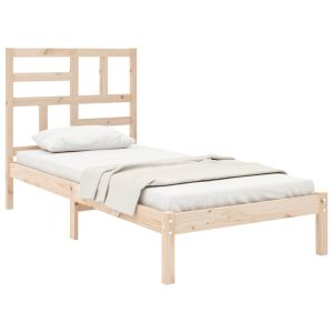 vidaXL estructura de cama madera maciza 90x190 cm