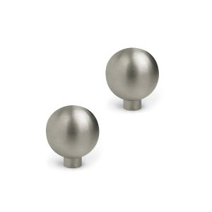 Rei | 2 puxadores em aço inoxidável modelo 8902 aço inoxidável fosco d25 mm