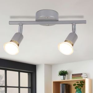 Nettlife luminária de teto prata gu10 26x15