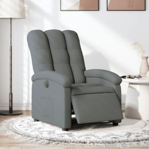 Poltrona reclinável elétrica tecido cinzento-escuro ewg6610