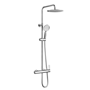 Conjunto de chuveiro inverter dior cromado monocomando redondo 90-140cm