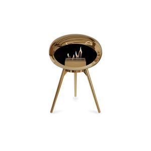 Lareira bioetanol ground low chromed rose gold 2