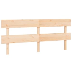 vidaXL cabecero de cama madera maciza de pino gris 204x3x81 cm
