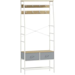 Charriot 80x30x180,5 cm color marrón Homcom