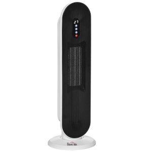 Aquecedor de torre 21x21x63.5 cm pp, pa, metal bicolor Homcom
